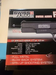 Swiss Arms P1911 Pistol CO2 Operated Semi-Auto BB Pistol 177 NEW IN THE BOX