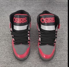 Osiris NYC 83 red black skateboarding shoes #skateboarding #y2k