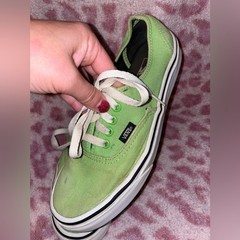 Grunge retro Vans Lime Green Sneakers men’s size 6 shoes