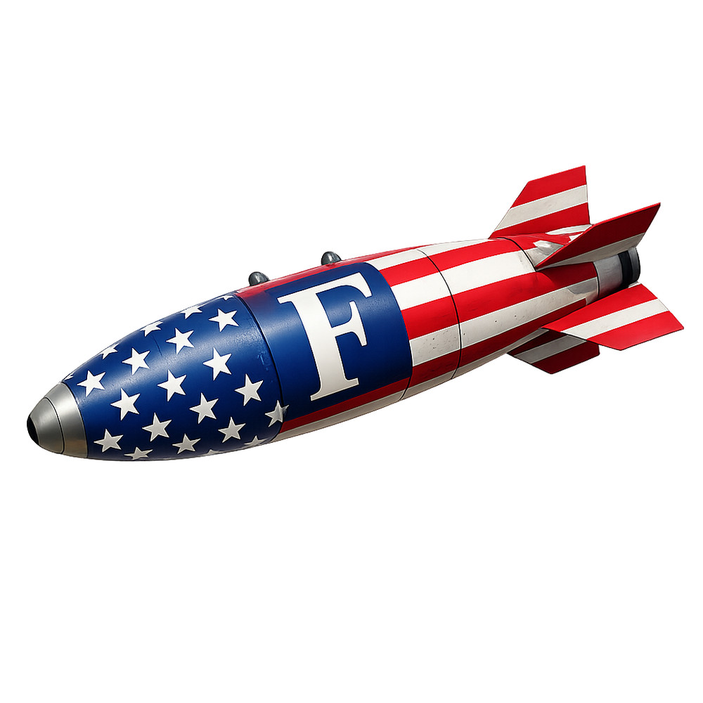 STICKER F JDAM America flag vinyl laminated glossy USA epic fury freedom