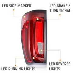 LED Tail Light Assembly Compatible with 2019-2024 GMC Sierra Left Driver Side