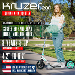Madd Gear Kruzer 200mm Commuter Scooter Folding Teens & Adults Max Weight 220LBS