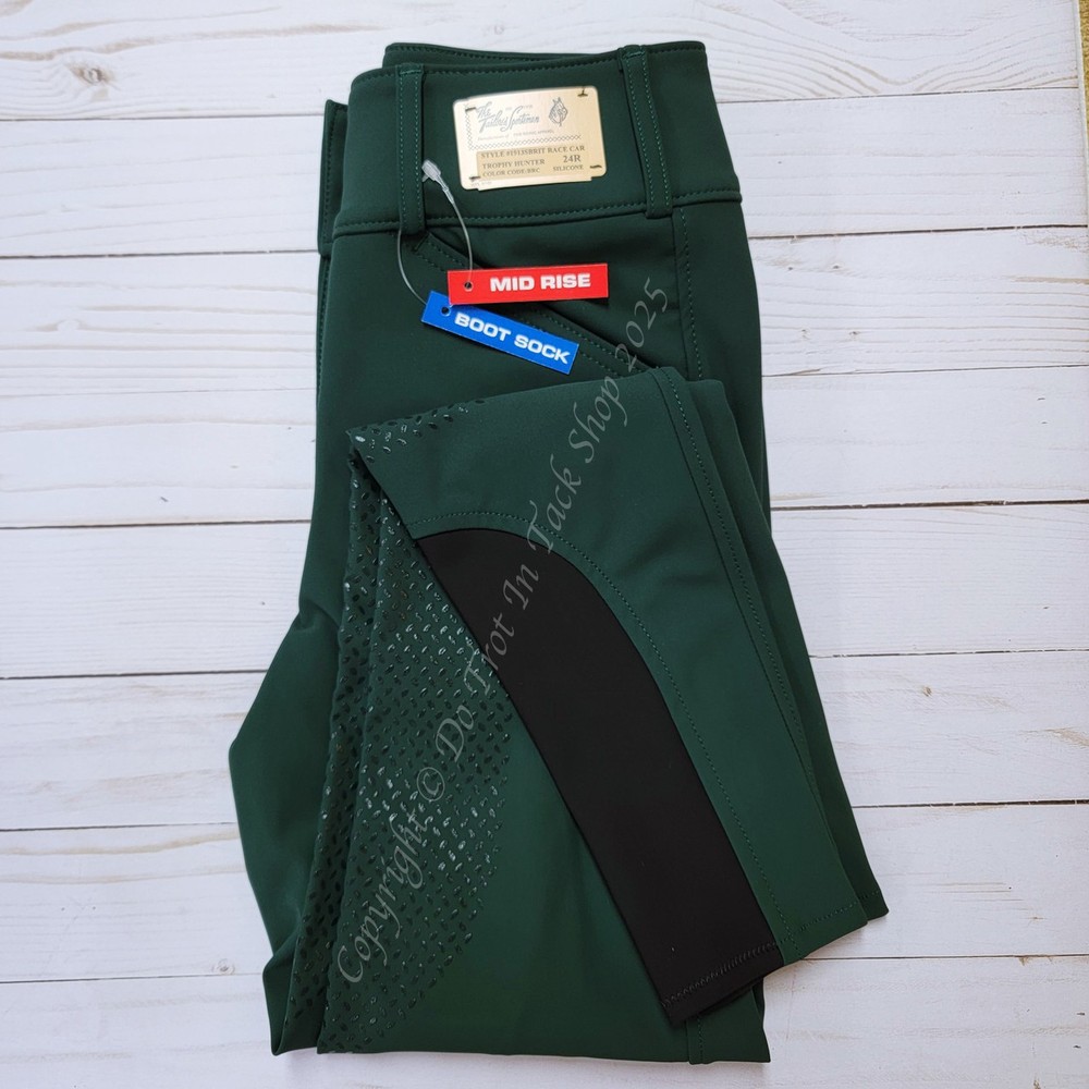 Tailored Sportsman Light Weight Technical Breeches Silicone Patch British Green