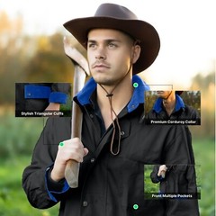 Resistance Western Long Old Cowboy Canvas Jacket – Rangewear Canvas Duster Coat