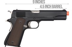 GE Metal Gas Blow Back Airsoft Gun 1911 up to 320 FPS/0.2G BB Black & Silver