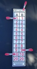 SCOREBOARD, for Washers toss games, other outdoor games, (Will score up to 30)