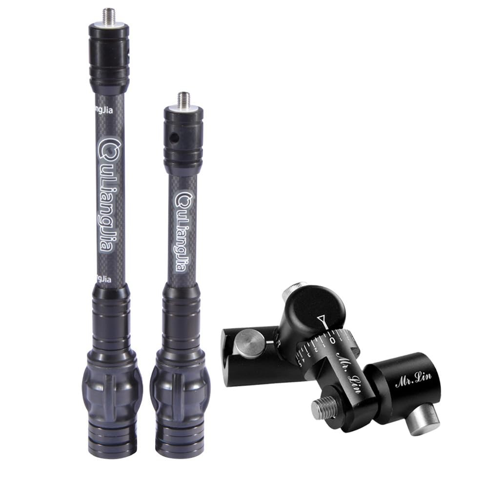 Archery Bow Stabilizer 10″&12″ Compound Bow Single Side V-bar Weights Kit