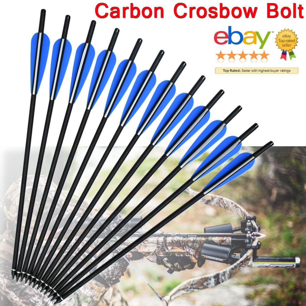 16-22″inch Hunting Crossbow Bolts Mixed Carbon Arrows for Targeting Outdoor 12X