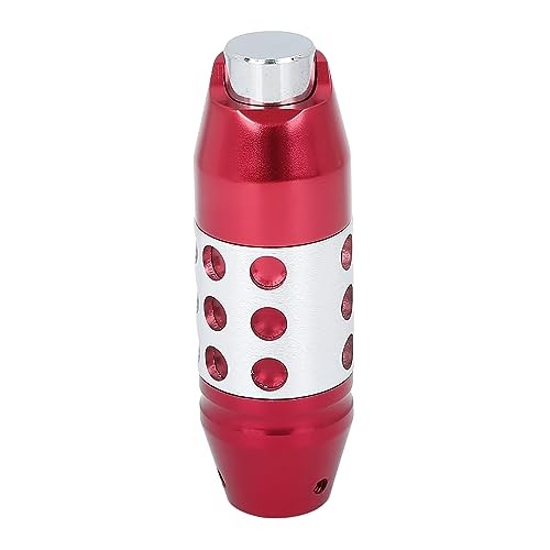 Universal Aluminum Alloy Car Gear Stick Shift Knob with Button Lever Red