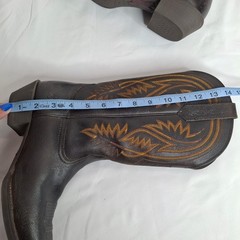 Vintage ARIAT Brown Western Boots Embroidery Decorative Stitching 8.5D