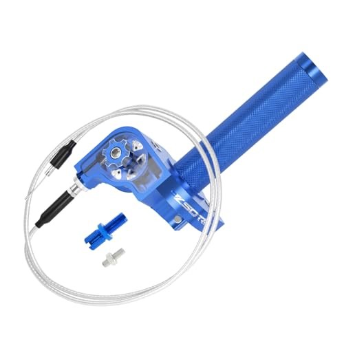 Throttle Grip Throttle Cable Motorcycle 22mm Universal CNC Aluminum Blue