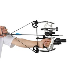 13″ Mini 15-32lb Compound Bow Arrows Set Archery Bow Shooting Fish Hunting RH LH