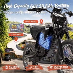 Qron X1 Spark L Electric Dirtbike 4500w 50 Mph