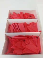 2.0″ Red Raptor II R2 Vanes By Norway Industries: Bulk Package Of 500 Count