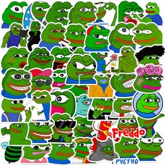 Mix 10/50 PCs Pepe the Frog MEME Cartoon Anime Luggage Car Sticker -No Duplicate