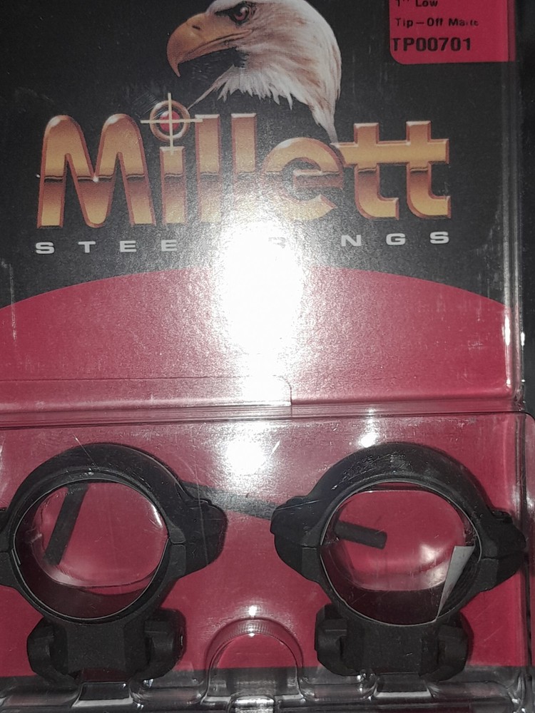 Millett Angle-Loc 1″ Low Ring Set for Rimfire Rifles #TP00701