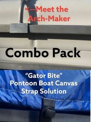 18′-22′ Pontoon Boat Canvas Solution with 9″ Rise Combo Pack with 18 Gator Bites