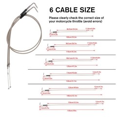 Motorcycle Throttle Idle Cable Braided Wire Kit Compatible with Harley Tourin…