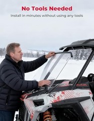 Front Windshield Compatible with 2019-2023 Polaris RZR XP 1000 / RZR XP Turbo 2