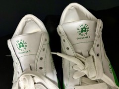 CONVERSE GOLF LE FLEUR X ONE STAR OX KELLY GREEN LEATHER SNEAKERS 10M 12W