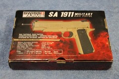 Swiss Arms SA 1911 Military Rail Pistol MRP CO2 Operated Semi-Auto BB Pistol 177