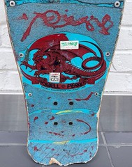 Powell Peralta 1987 Skateboard Steve Caballero Dragon & Bats Tracker Trucks Vtg.