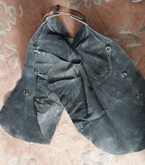 H.H. Heiser Maker Denver 660 30 Black Leather Western Full Chaps