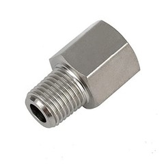 Yoebor Stainless Steel 304 Gauge Adapter, 1/2″ NPT Female x M18*1.5 Male 1