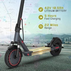 Adults City Commute Electric Scooter, 10″ 500W 22Mph E-Scooter APP 22Miles Range