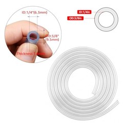 1/4″ID X 3/8″OD PVC Tubing Clear Vinyl Hose Flexible Food-Grade Line Low 25FT