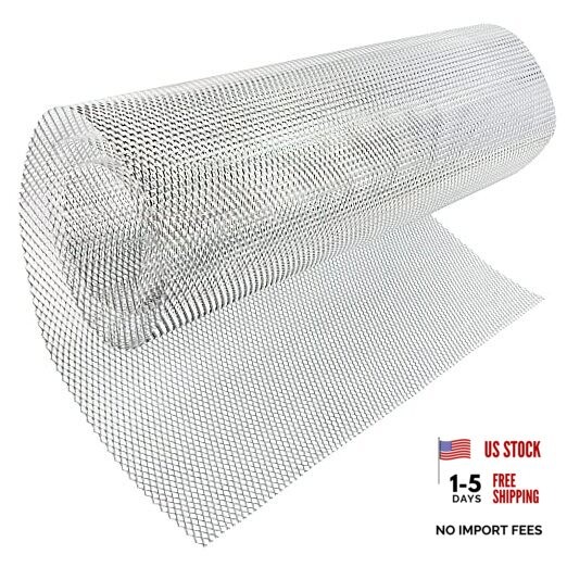 47 x 15.7 inches Car Grill Mesh Sheet Tone Aluminum 3 x 6 mm Rhombus Silver