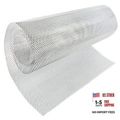 47 x 15.7 inches Car Grill Mesh Sheet Tone Aluminum 3 x 6 mm Rhombus Silver