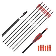 High-Performance Archery Arrows – 6/12PCS Carbon 30″ for Precision Shooting