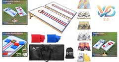 Regulation Wooden Cornhole Board Set with 8 Bags for Adults Outdoor