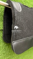 Brown Wool Felt Saddle Pad with Hand-Carved Leather | 30X30″ & 32X32″
