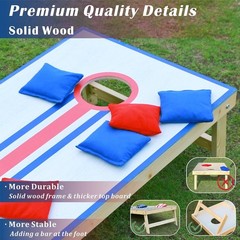 Regulation Wooden Cornhole Board Set with 8 Bags for Adults Outdoor