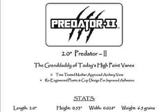 2.0″, Black, Predator-II Vanes , Pkg 50, Q2I, ***When Accuracy Counts***