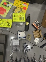 Broadhead Archery Arrowhead Blades LOT Adapters Tackle Box