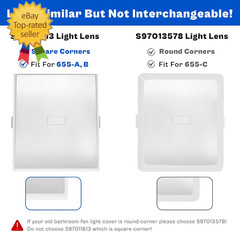 S97011813 Light Lens Fit for Broan,Bathroom Light Cover Replacement Part Fit for
