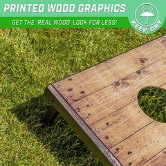 GoSports Classic Cornhole Set – Includes 8 Bean Bags, 4’x2′, 4 x 2 ft Rustic