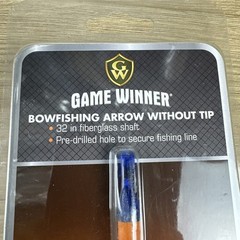 Game Winner 32″ Bowfishing Arrows – Set of 3 No Tips Fiberglass Shafts Fishing