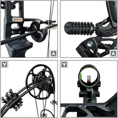 Adjustable Compound Bow Set 15-45Lbs for Beginners & Teens, 320 FPS Speed