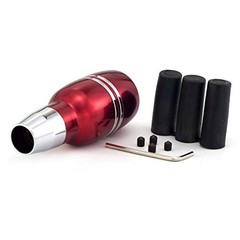 Push Button Car Knob Shifter Handle, Aluminum Alloy Gear Stick Shift Fit Red