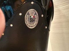 Enrice Romitelli Italian Dressage Riding Boots BLACK LADIES 38 BLING ZIPPERS