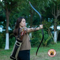 Deerseeker Archery 59″ Longbow Traditional Bow Set Ambidextrous Horsebow Hand…