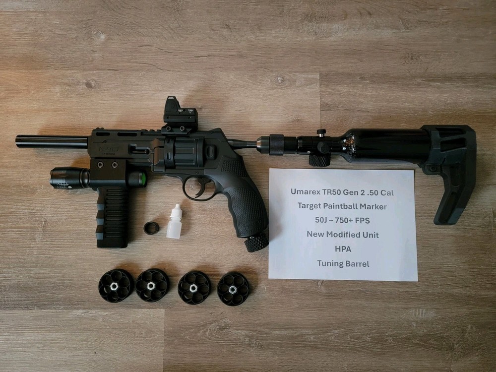 Umarex T4E TR50 (2292176) GEN2 -Paintball Revolver – Tuning Barrel – 750fps- 50J