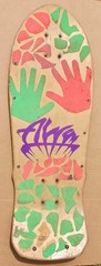 1988 ALVA JEF HARTSEL «STREET FIRE 2» SKATEBOARD DECK USED RARE RASTA