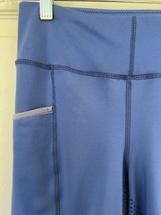 Riding Sport By Dover Saddlery Silicon Riding Tights Pockets Blue Medium