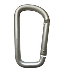 Pack 100 pcs 3″ Heavy Duty Carabiner Silver D Clip Key Chain Spring D Shape