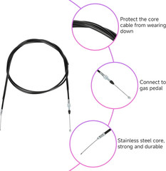 84 Inch Go Kart Throttle Cable Kit Replacement for Coleman KT196 Parts Predator